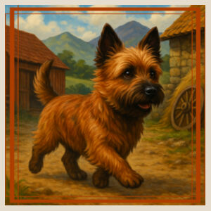  Callum the Cairn Terrier - Highland Path  - Natural Tea Towel Design