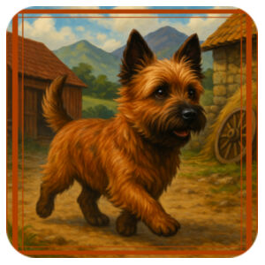 Callum the Cairn Terrier - Highland Path  - Coaster - Square Hardboard Design