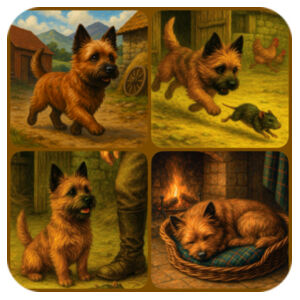 Callum the Cairn Terrier - A Day in the Life  - Coaster - Square Hardboard Design