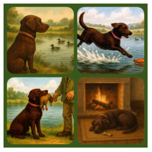 Lyla the Labrador - From Field to Fireside - Can Cooler Wrap Design