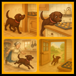 Lyla the Labrador - Great Cookie Caper - Inner Coloured Mug Design