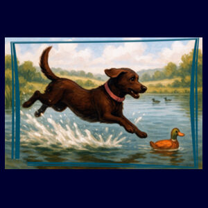 Lyla the Labrador - Duck Dash Delight  - Apron Design