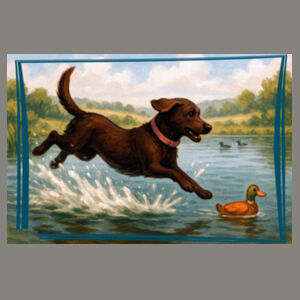 Lyla the Labrador - Duck Dash Delight - Travel Mug Design