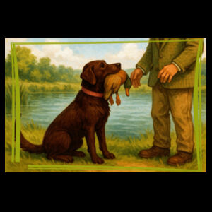 Lyla the Labrador  - The Perfect Retrieve  - Black Tea Towel Design