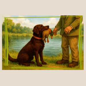 Lyla the Labrador  - The Perfect Retrieve  - Natural Tea Towel Design