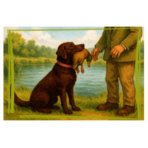 Lyla the Labrador  - The Perfect Retrieve  - White Tea Towel Design