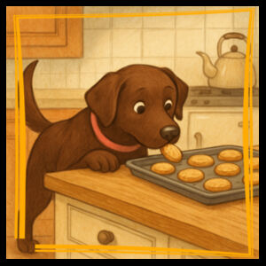 Lyla the Labrador - Cookie Thief Chronicles  - Inner Coloured Mug Design
