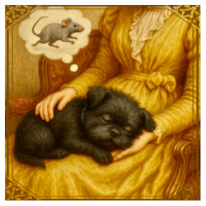 Arlo the Affenpinscher - Soft Slumber, Busy Mind - White Tea Towel Design