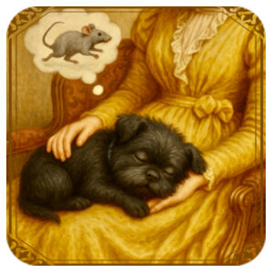 Arlo the Affenpinscher  - Soft Slumber, Busy Mind - Coaster - Square Hardboard Design