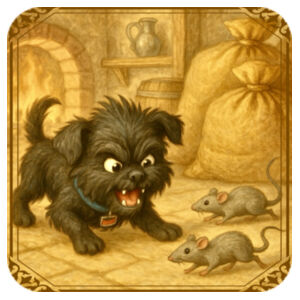 Arlo the Affenpinscher - The Little Ratter - Coaster - Square Hardboard Design