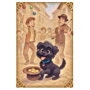 Arlo the Affenpinscher - Street Performer’s Helper  - Stainless Bottle Design