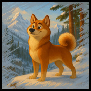 Snowland Sentinel – Akio the Akita - Inner Coloured Mug Design