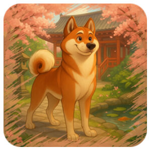 Sakura Serenity – Akio the Akita Design