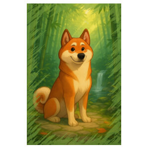 Bamboo Haven – Akio the Akita - Stainless Bottle Design