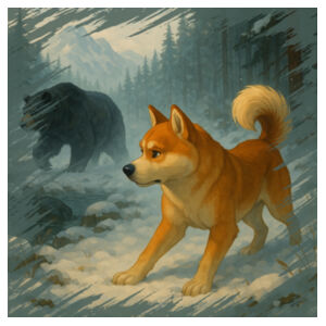 Mountain Vigil – Akio the Akita - Travel Mug Design