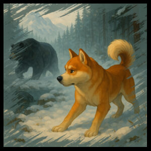 Mountain Vigil – Akio the Akita - Inner Coloured Mug Design