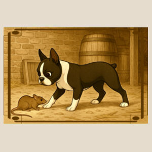 Barnyard Encounter  - Natural Tea Towel Design