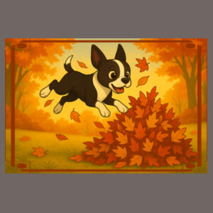 Leaf Pile Leap - Cushion cover Design