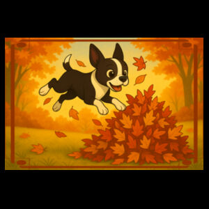 Leaf Pile Leap - Inner Coloured Mug Design