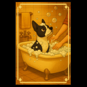 Wash Day Wonder - Black Tea Towel Design