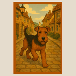 Yorkshire Village Stroll - Natural Tea Towel Design