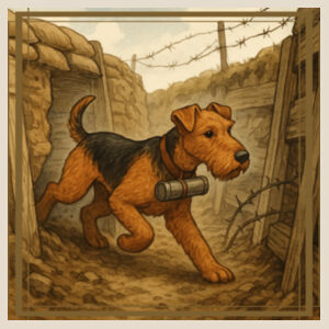 Messenger of Courage - Natural Tea Towel Design