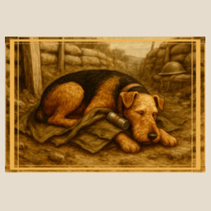 Trenchside Rest - Natural Tea Towel Design