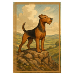 Hilltop Majesty - White Tea Towel Design