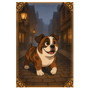 Cobblestone Stroll - Frosted Glass Beer Mug Design