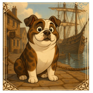 Harbourside Companion  - White Tea Towel Design