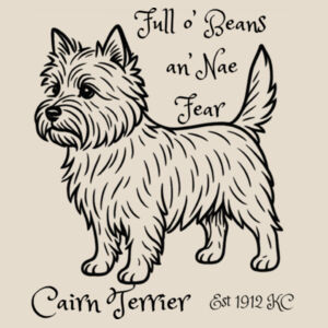 Full o’ Beans an’ Nae Fear – Cairn Terrier - Cushion cover Design