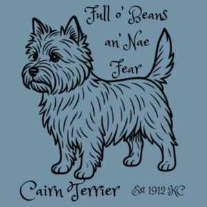 Full o’ Beans an’ Nae Fear – Cairn Terrier - AS Colour Denim Carrie Tote Design
