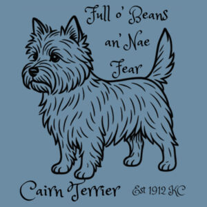 Full o’ Beans an’ Nae Fear – Cairn Terrier - AS Colour Mens Relax Hood Design