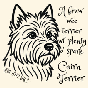 A Braw Wee Terrier – Cairn Terrier - AS Colour Shoulder Tote Design