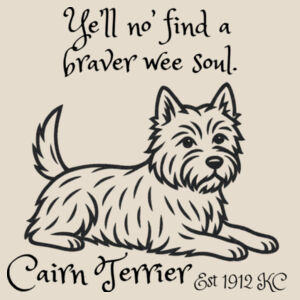 Braver Wee Soul – Cairn Terrier - Cushion cover Design