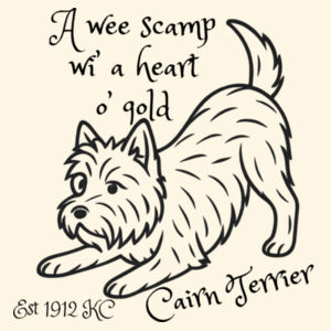 A Heart o’ Gold – Cairn Terrier - AS Colour Shoulder Tote Design