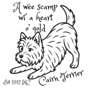 A Heart o’ Gold – Cairn Terrier - Round Key Ring Design