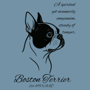 A Spirited Companion – Boston Terrier - AS Colour Denim Carrie Tote Design