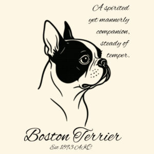 A Spirited Companion – Boston Terrier - AS Colour Shoulder Tote Design