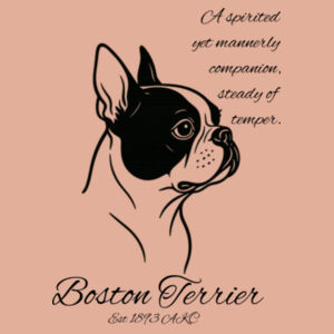 A Spirited Companion – Boston Terrier - AS Colour Womens Premium Hood Design