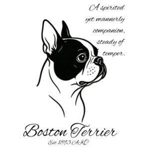 A Spirited Companion – Boston Terrier - Coaster - Square Hardboard Design