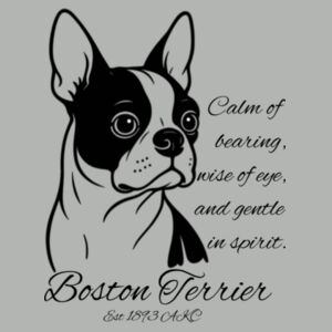 Calm of Bearing – Boston Terrier - AS Colour Womens Premium Hood Design