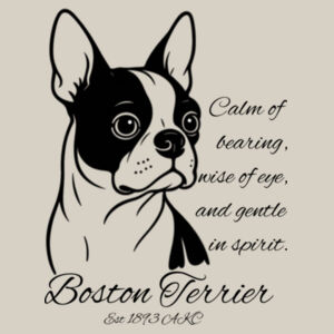 Calm of Bearing – Boston Terrier - AS Colour Mens Supply Hood Design
