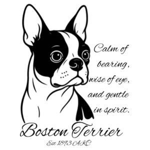 Calm of Bearing – Boston Terrier - Heavy Fashion Tote Bag - Thread Project Design