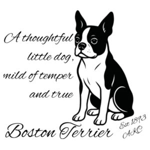A Thoughtful Little Dog – Boston Terrier - Cushion cover Design