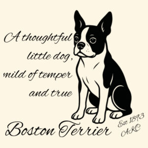 A Thoughtful Little Dog – Boston Terrier - AS Colour Shoulder Tote Design