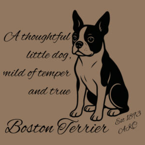 A Thoughtful Little Dog – Boston Terrier - Thread Project Womens Diva Tee Design