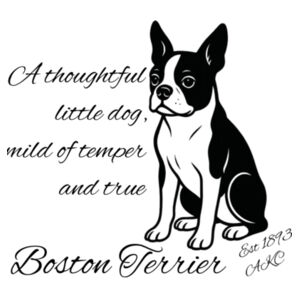 A Thoughtful Little Dog – Boston Terrier - Travel Mug Design