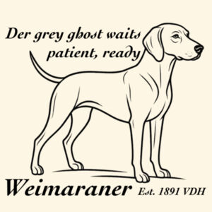 The Grey Ghost Waits – Weimaraner - AS Colour Shoulder Tote Design
