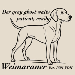 The Grey Ghost Waits – Weimaraner - Canvas Shopper Tote Bag - Thread Project Design